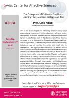 Lecture September 13th - Prof. Seth Pollak