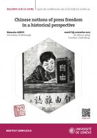 Chinese notions of press freedom in a historical perspective