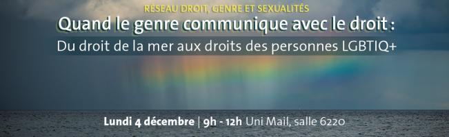 Quand le genre communique avec le droit : communique avec le droit : Du droit de la mer aux droits des personnes LGBTIQ+