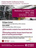 13 décembre: Conférences de l'Institut de Santé globale