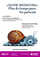 12 juin: Conférence grand public "Slow Medicine - Plus de temps pour les patients"