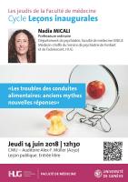 14 juin: Jeudis de la Faculté - Leçon inaugurale, prof. Nadia Micali