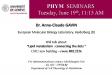 19 juin: Phyme Seminar, Dre Anne-Claude Gavin