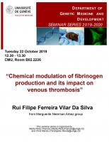 Chemical modulation of fibrinogen production and its impact on venous thrombosis