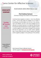 Talk Andrea Samson (Graduate seminar)