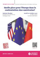 Quelle place pour l'Europe dans la confrontation sino-américaine? 