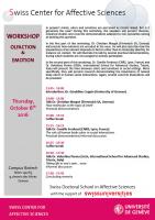 Workshop “Olfaction & Emotion”