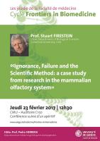 JEUDIS DE LA FACULTE - Frontiers in Biomedicine, Prof. Stuart FIRESTEIN