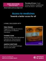Access to medicines: towards a better access for all 