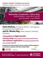 27 septembre: Global Health Conference Series