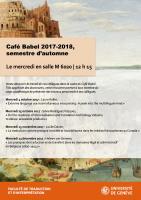 Café Babel 2017-2018, semestre d'automne