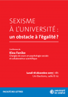 Sexisme à l'Université : un obstacle à l’égalité ?
