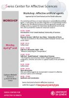 Workshop : Affective artificial agents as models for affective science and psychology - April 9th