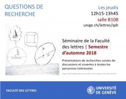 Questions de Recherche | Séminaire de la Faculté des Lettres 