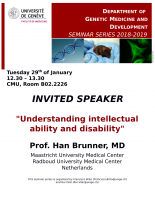INVITED SPEAKER - "Understanding intellectual ability and disability"