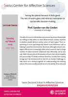 Talk Sander van der Linden (Lecture series)