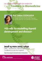 14 mars: Jeudis de la Faculté - Cycle Frontiers in Biomedicine, prof. Costagliola