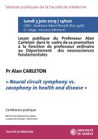3 juin: Leçon publique. Nomination professorale au Département des neurosciences fondamentales