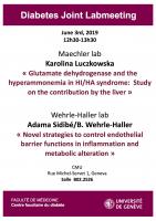 Diabetes Center Joint labmeeting:Maechler & Wehrle-Haller labs