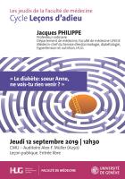 12 septembre: Jeudis de la Faculté - Leçon d'adieu, prof. Jacques Philippe