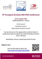 24-25 octobre: European & Swiss MD-PhD Conference