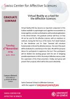Graduate Seminar - Virtual Reality as a tool for the Affective Sciences 
