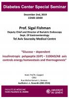Diabetes Center Special Seminar: Prof. Sigal Fishman