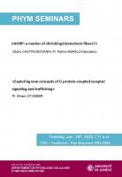 Seminar from the Department of cell physiology and metabolism PHYM