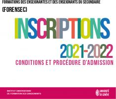 FORMATION DES ENSEIGNANTES ET DES ENSEIGNANTS DU SECONDAIRE: ADMISSIONS 2021-2022 SÉANCE D'INFORMATION