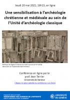 Une sensibilisation à l’archéologie chrétienne et médiévale au sein de l’Unité d’archéologie classique