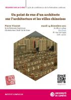 Un point de vue d’un architecte sur l’architecture et les villes chinoises