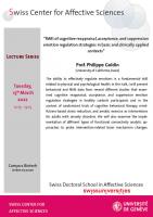 Talk Prof. Philippe Goldin (Lecture series)