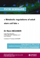 Metabolic regulations of adult stem cell fate 