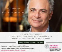 MASTERCLASS : « Réparer l’irréparable ? Le défi de la Commission reconnaissance et réparation sur les violences sexuelles »