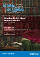 L'invisible, l'inédit, l'inouï et le latin médiéval