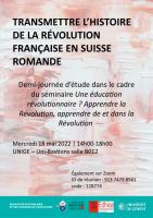 Transmettre l'histoire de la Révolution française en Suisse romande