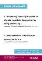 Seminar from the Department of cell physiology and metabolism PHYM