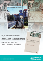 Leçon d'adieu de la professeure Margarita Sanchez-Mazas et vernissage d'ouvrage