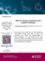 WHO Air Quality Guidelines 2021: a global challenge!