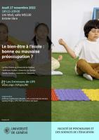 Le bien-être à l'école : bonne ou mauvaise préoccupation ?