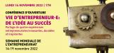 Conférence d'ouverture Vie d’entrepreneur: de l’idée au succès