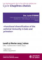 «Functional diversification of the antiviral immunity in bats and primates»