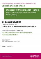 18 octobre: Soutenance de thèse - Faculté de médecine