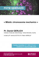 Mitotic chromosome mechanics