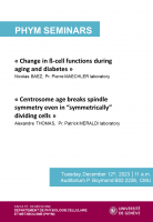 Seminar from the Department of Cell Physiology and Metabolism PHYM