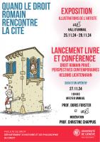 Lancement du livre et conférence "Droit romain privé : perspectives contemporaines"