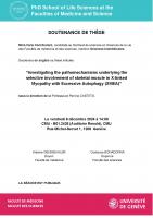 “Investigating the pathomechanisms underlying the selective involvement of skeletal muscle in X-linked Myopathy with Excessive Autophagy (XMEA)”
