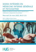 Colloque MPR - Soins intégrés en médecine interne générale et psychiatrie