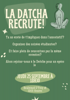 La Datcha recrute!