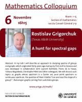 A hunt for spectral gaps (Rostislav GRIGORCHUK, Texas A&M University)